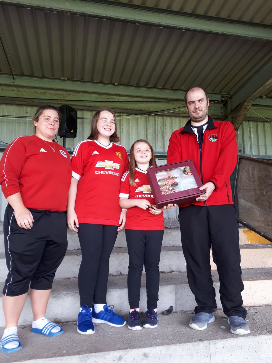 This weekend we watched @fckoeln_en v @turbinepotsdam on eurosport, @peamountutd v @YouthsWomen live and @CorkCityFCWomen v @shelsfc live.  Caitlin even won the half time prize at todays match sponsored by @ClonakiltyBP ..... not a bad weekend.