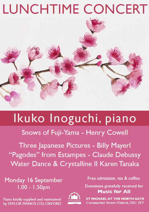 smng_oxford's tweet image. Music on Mondays 16/09, 1-1:50. Ikuko Inoguchi, Concert Pianist. Free entry &amp;amp; fair trade tea coffee
taylorpianos.co.uk