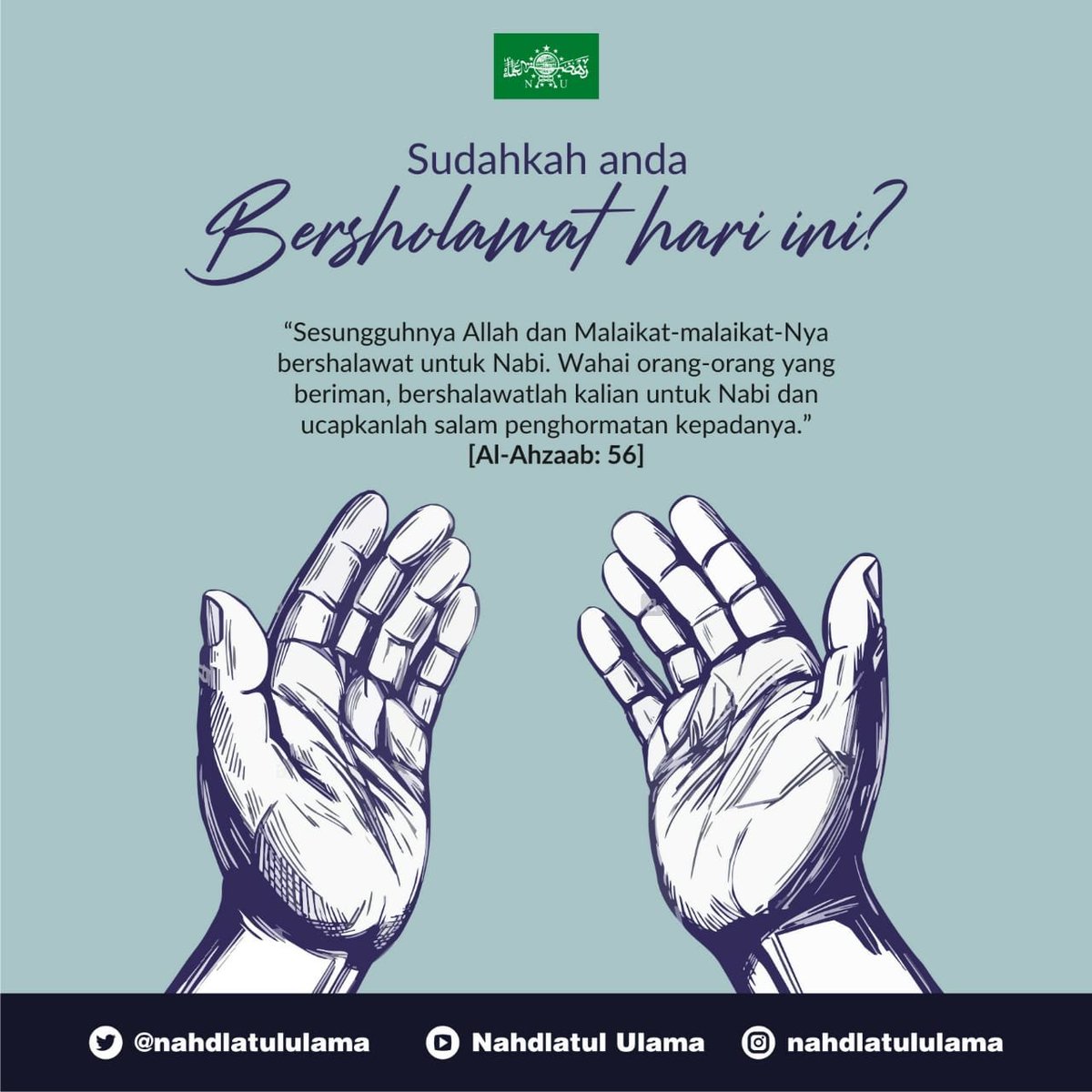 Mari kita awali hari dengan membaca sholawat Nabi. Allahumma sholli alā Sayyidina Muhammad.