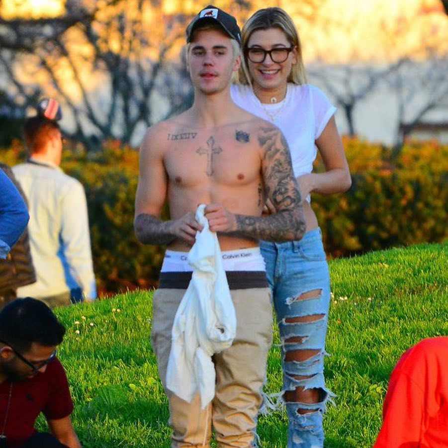 February 6, 2016: Hailey and Justin with friends in San Francisco, California.