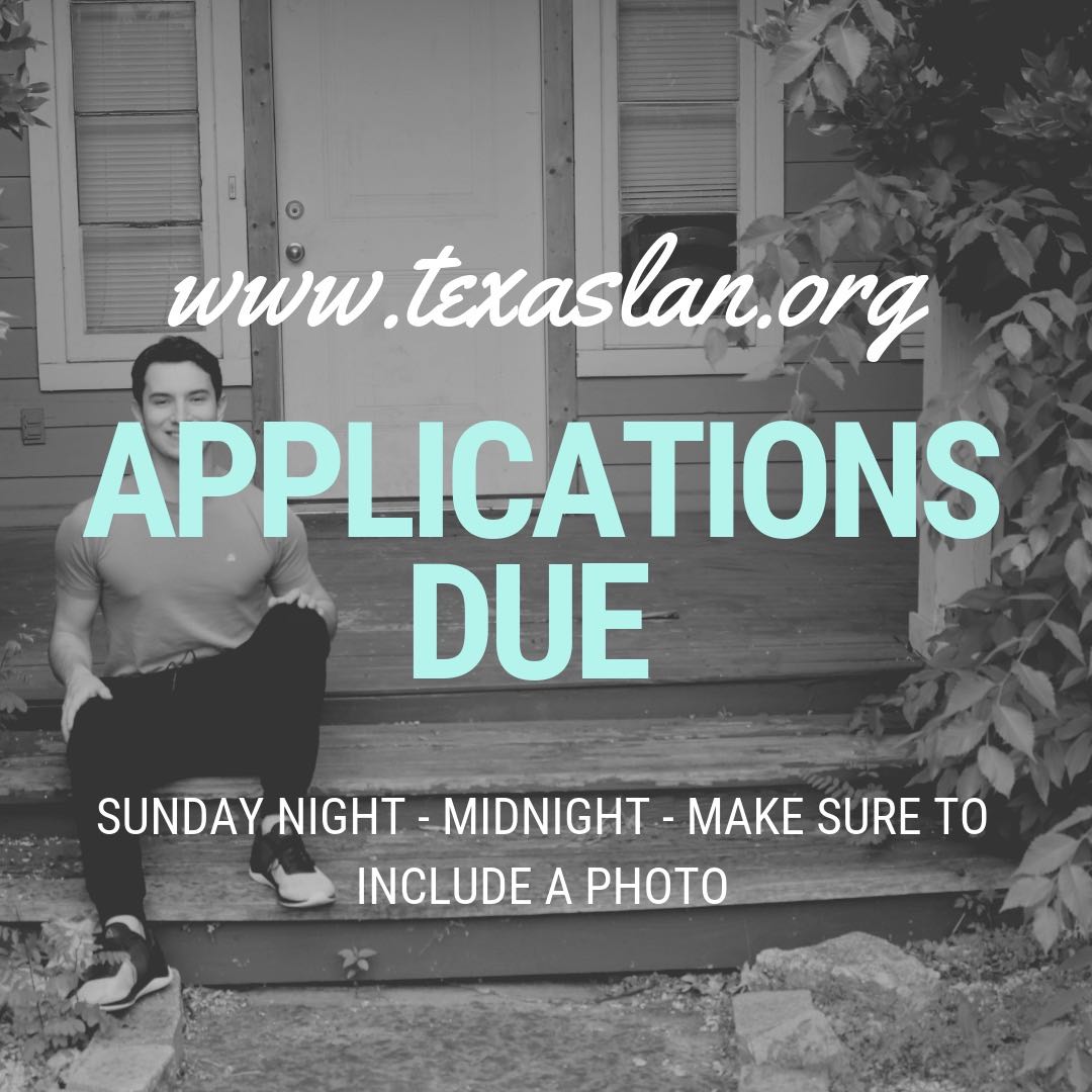 LambdaAlphaNu's tweet image. don't forget applications are due online (texaslan.org) at 11:59 pm tonight! Make sure to add a picture so we can put a face to the name :)