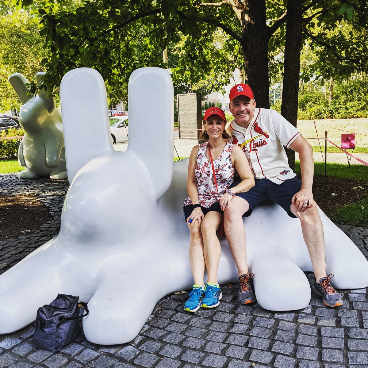 We took our wedding photos in City Garden 7 years ago today. Happy Anniversary, babe! It's been a great #SundayFunday with you.♥️ #STL <a href="/downtownstlouis/">Downtown St. Louis</a> #citygarden #love