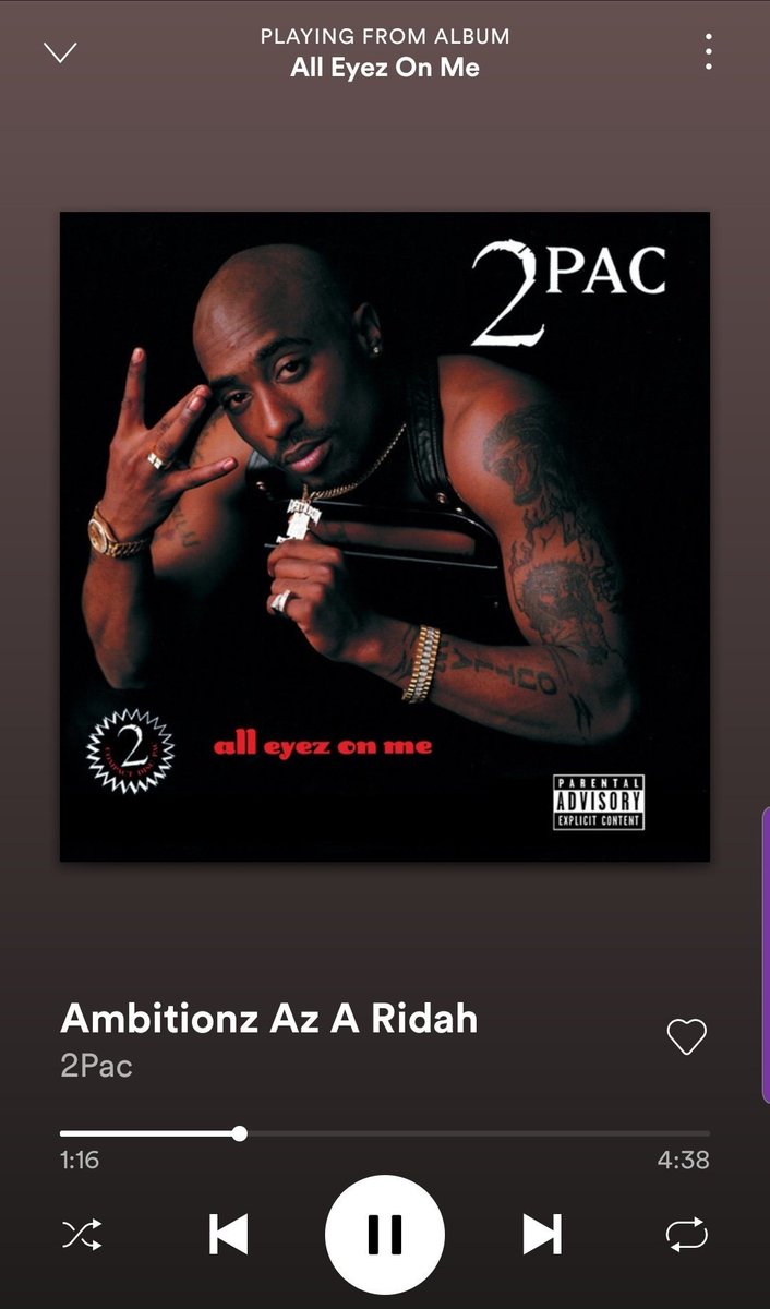 l1lb1a's tweet photo. Never goes out of style. Ever.
@2PAC ♥️ My favorite album ♥️
#2Pac #WestSideForLife #AllEyezOnMe #TupacShakur #NowPlaying https://t.co/p3slni7jE3