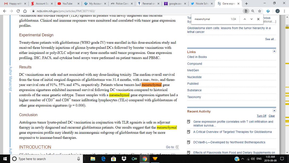 Johnny70250027's tweet image. @donssword .....how patients who are still alive with vaccines (DCVax) are from the "mesenchymal" group. This group has low "PD1." I'm just wondering if off label keytruda or opdivo could help extend the survivor group past mesenchymal. As you know Keytruda or Opdivo treats PD1.