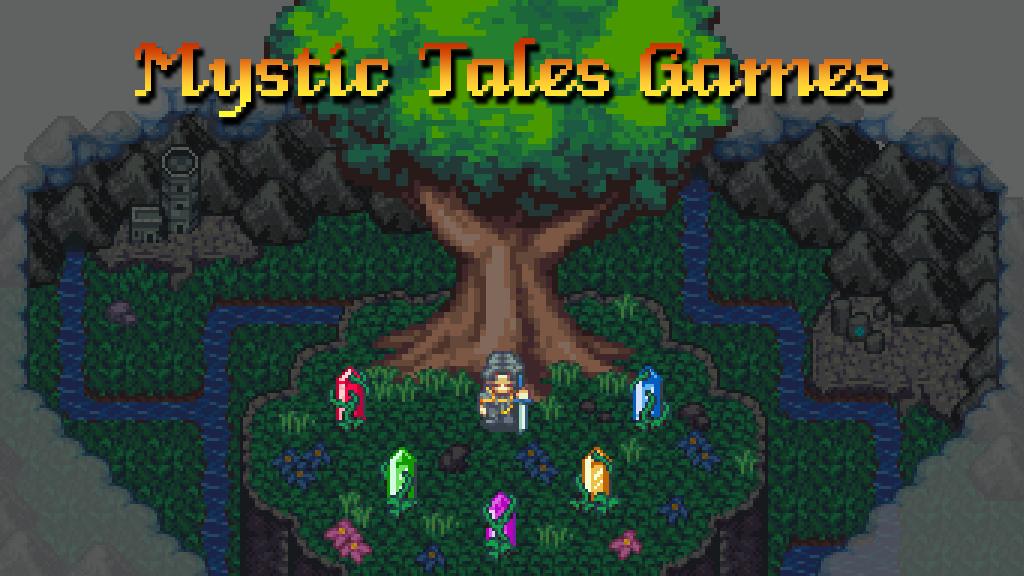 MysticTalesGame's tweet image. Rework cover picture.
The picture shall show how the 5 gods, illustrated by the crystals, were bound by the power of the manatree!
Yes I also have one. 

The unknown hero, what role does he play?

#gamedev #gamedevelopent #rpgmaker #rpgmakermv #retrogaming #pixelgame #indiegame