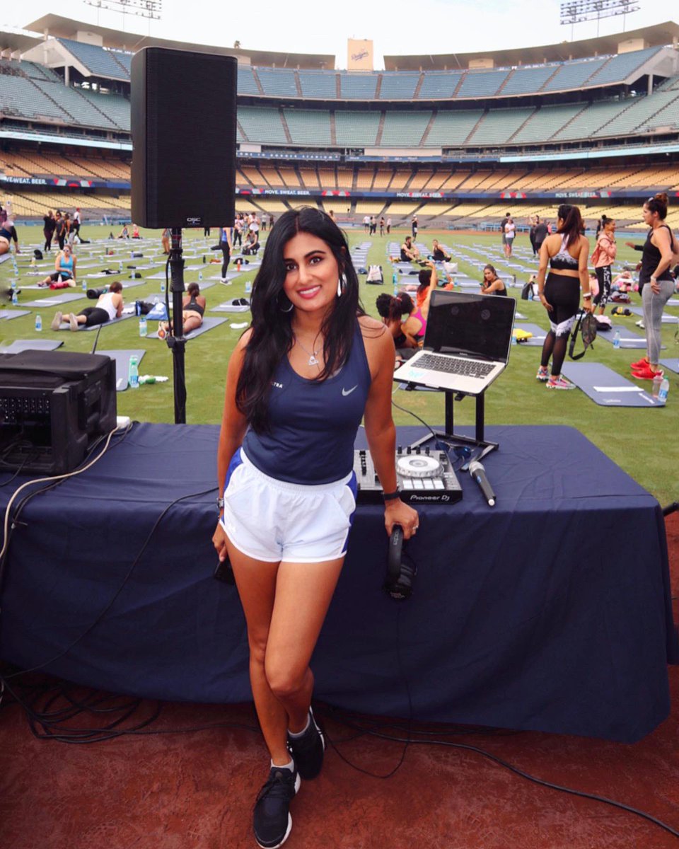 DJMissNINJA's tweet photo. DJing the @MichelobUltra #MovementByMichelobUltra Fitness Event & After Party ON THE FIELD at #Dodgers Stadium! Rockin my @QSCAudio K12.2s #QSCTeam π Ready, Sweat, Go! πͺπ½ https://t.co/6IN7sCItjW