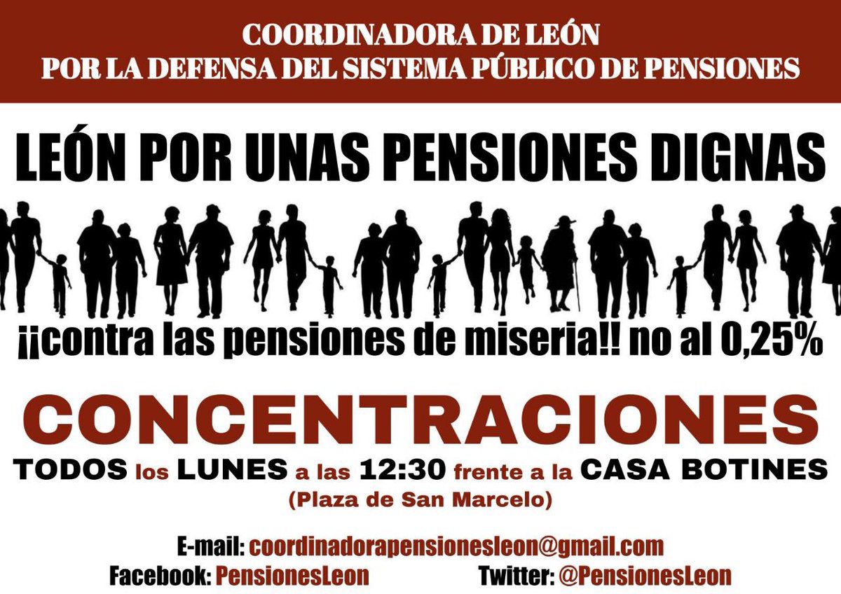PensionesLeon's tweet photo. Porque no queremos volver al 0,25% y seguir perdiendo poder adquisitivo, mañana volveremos a la calle.
#IPCesIPC
#PensionesDignas
Nos vemos a las12:30 frente al Edificio Botines #LeónEsp https://t.co/N9Mj1Lco43