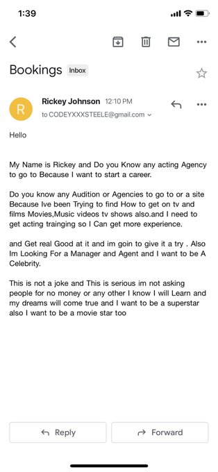 When other male talent email you to help their career....   #smh   @yearofthericky  🤣🤣😂 https://t.co<a href="/tag/smh"class="tags"><span>#smh</span></a>