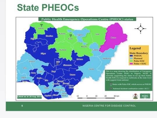 In 2018, we began a project to support every State in Nigeria with a Public Health Emergency Operations Centre. This is to provide a coordination platform for the state to prepare for & respond to outbreaks.This has been done in 20 states, with the goal to complete in Q1 2020