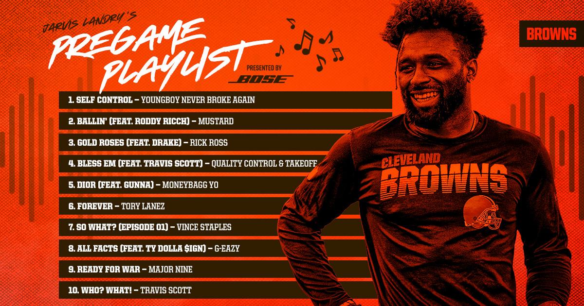 Browns's tweet photo. Getting ready for Monday Night? 

What @God_Son80's listening to before the game ⬇️ https://t.co/k8BHIvy5BJ