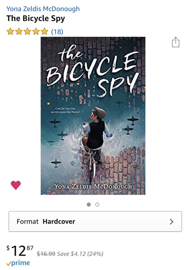 MrsCMirabal's tweet photo. @262Peterson @support_a_teach I’d love a copy of The Bicycle Spy! This is one of the few SSYRA books that I don’t have in my library yet. #classlibrary #clearthelist https://t.co/9lCBNntO3O https://t.co/unEdQK9tbl