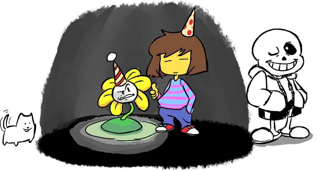 Happy birthday Undertale, been talkin about it since Sans was announced for Smash.  #UNDERTALE 