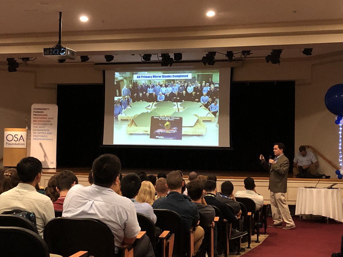 ericjzhang's tweet photo. NASA’s Lee Feinberg on completing the construction of the James Webb Space Telescope! #JWST https://t.co/5fvlFPNxAp