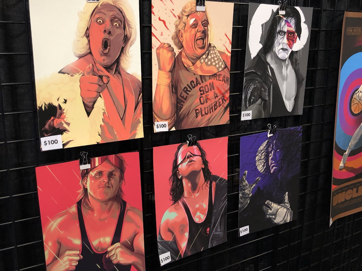TheBlotSays's tweet photo. How did I not know @oliverbarrett released all these wrestling prints!?! That Sting is amazing! I want them all.
#oliverbarrett #wwe #sting #ricflair #undertaker #brethart #dustyrhodes #art #mondo #mondocon #mondocon5 #mondocon2019 https://t.co/CSYXk1fSrz
