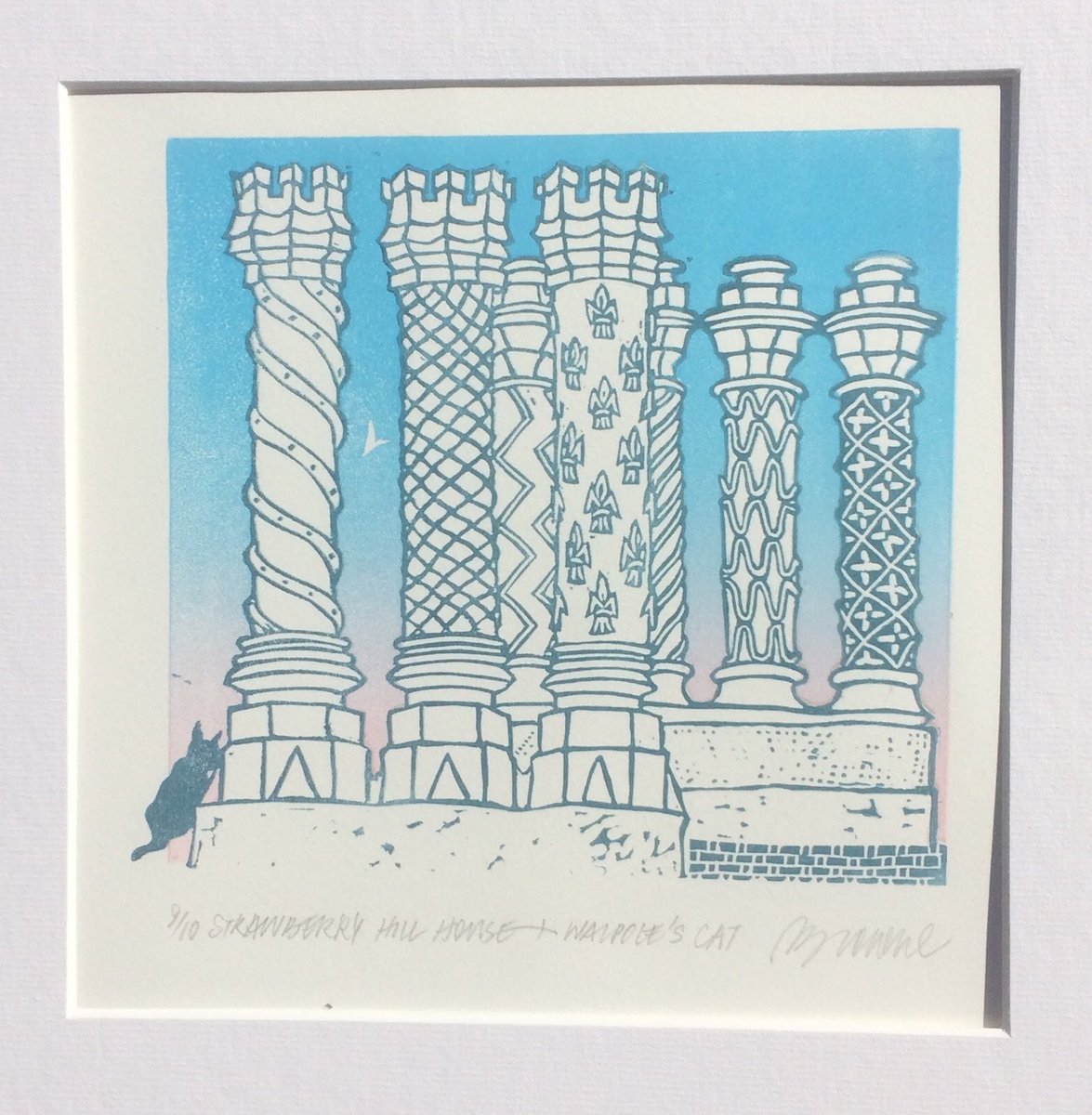 28/9sept @ #strawberryhillhouse come see us all inc: NickyBrowne #chimney #walpole #cat #blackcat #artforsale