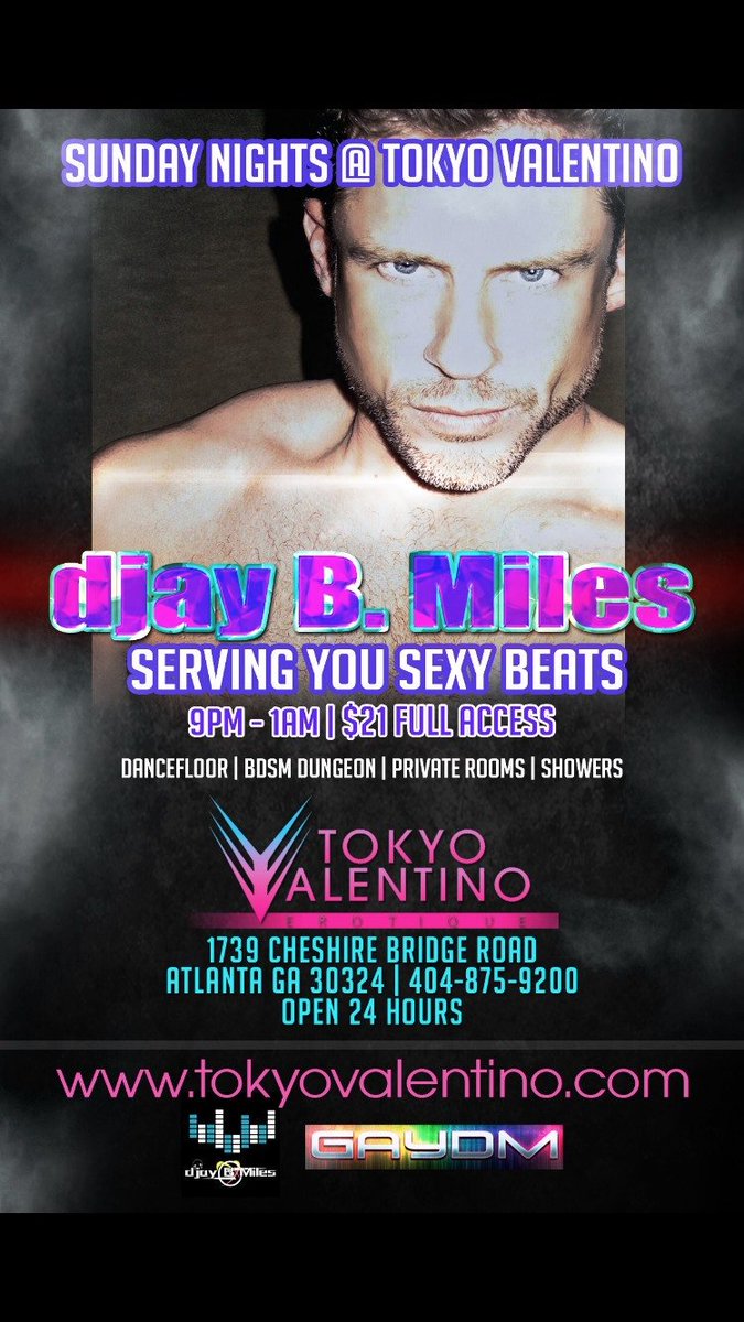 Come on Down to Tokyo Valentino on Cheshire Bridge Rd tonight - 9/15 from 9PM - 1 AM and listen to my live set, dance a bit and have a great time.  See you on the floor peeps!