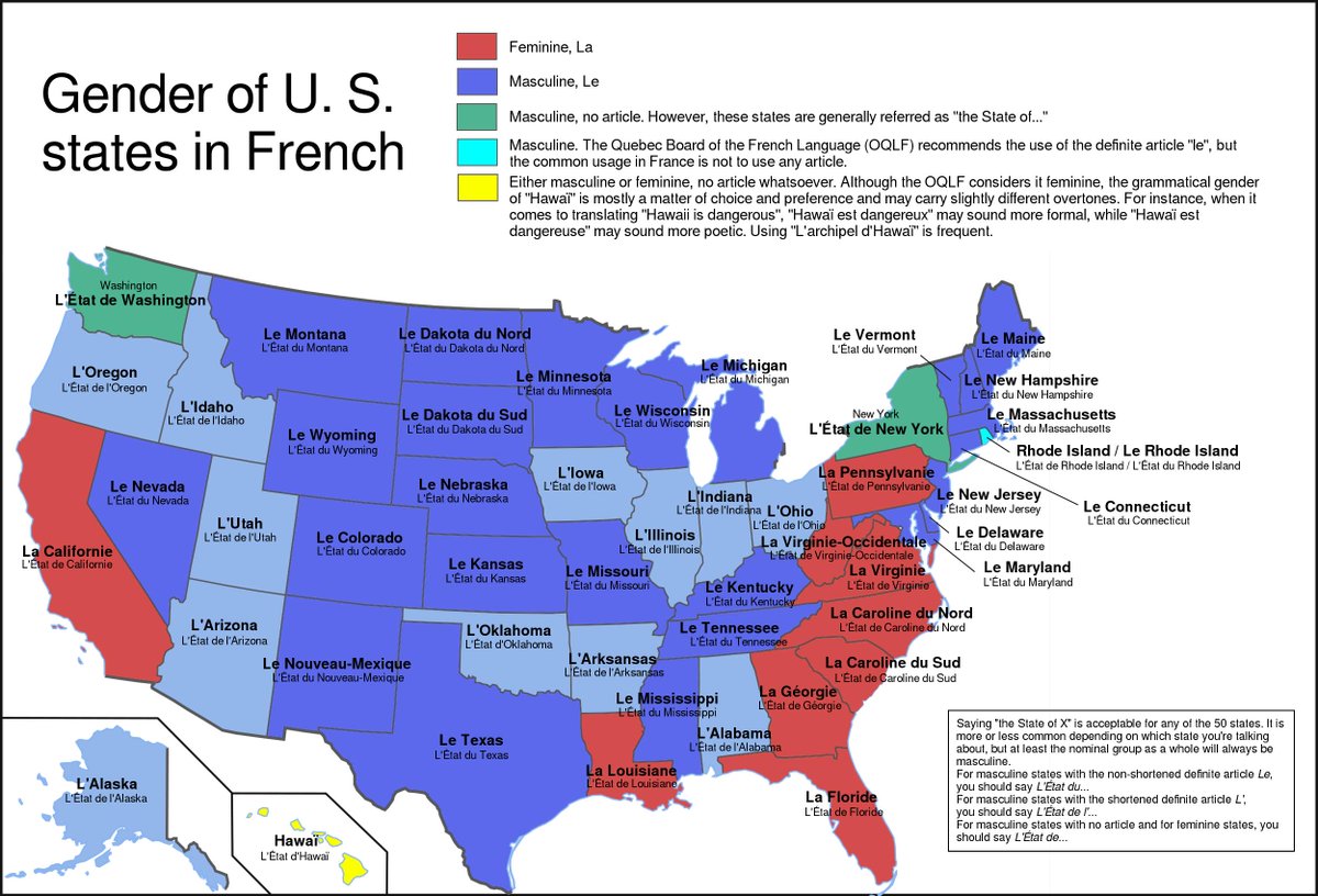 Spica در توییتر Us州名のフランス語での性 T Co 0vr1qaqzb5 ラテン語起源 南東部 スペイン語起源 カリフォルニア等 の州名は概ね女性名詞 ネバダは例外 ネイティブアメリカン 英語起源 テキサス等 の州名は概ね男性名詞 国名 Les Etats Unis は