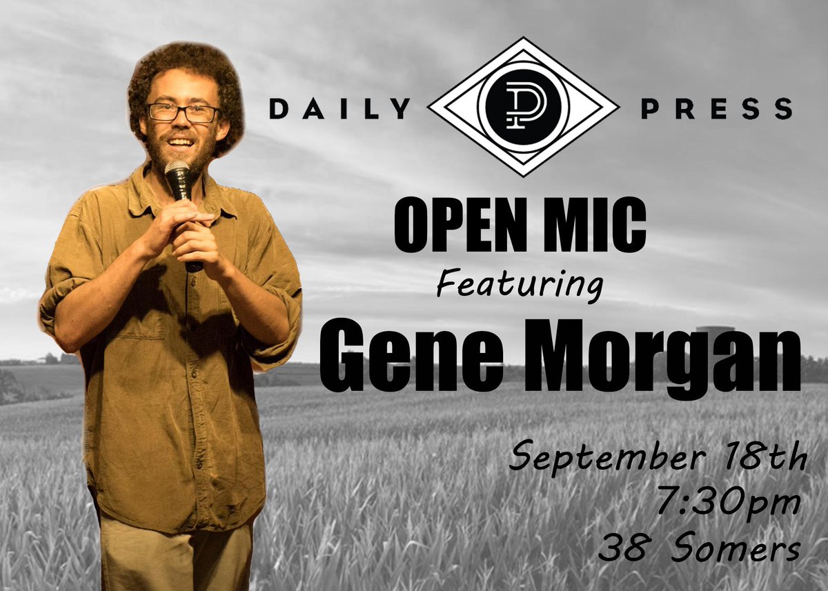 He was the first comedian ever to grace the stage at the Daily Press Open Mic... our good friend Gene Morgan features on Wednesday!

😂🌽😂🌽😂🌽