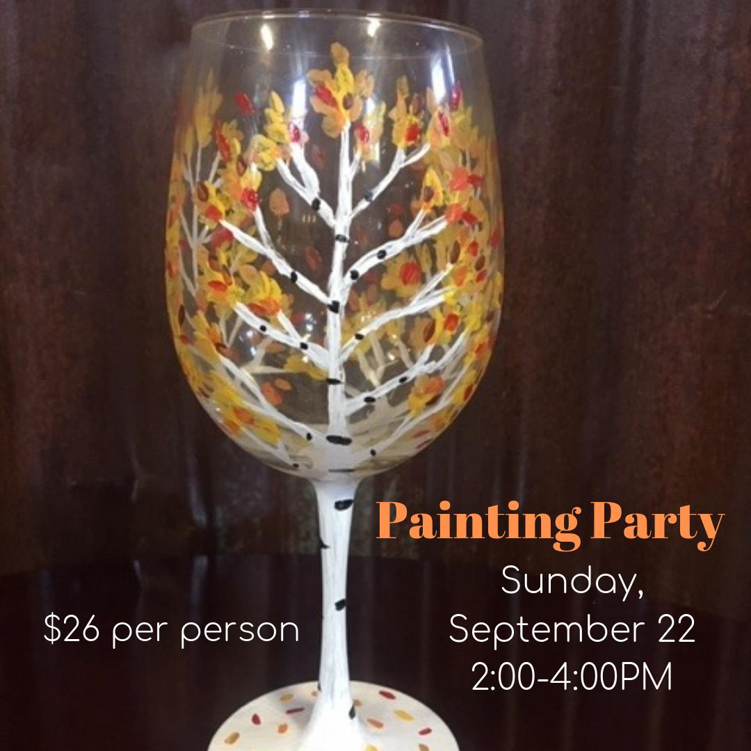 Reservations for our Wine Glass Painting Party closes Friday! Space is limited; save your spot today! kerrvillehillswinery.com/product?produc…