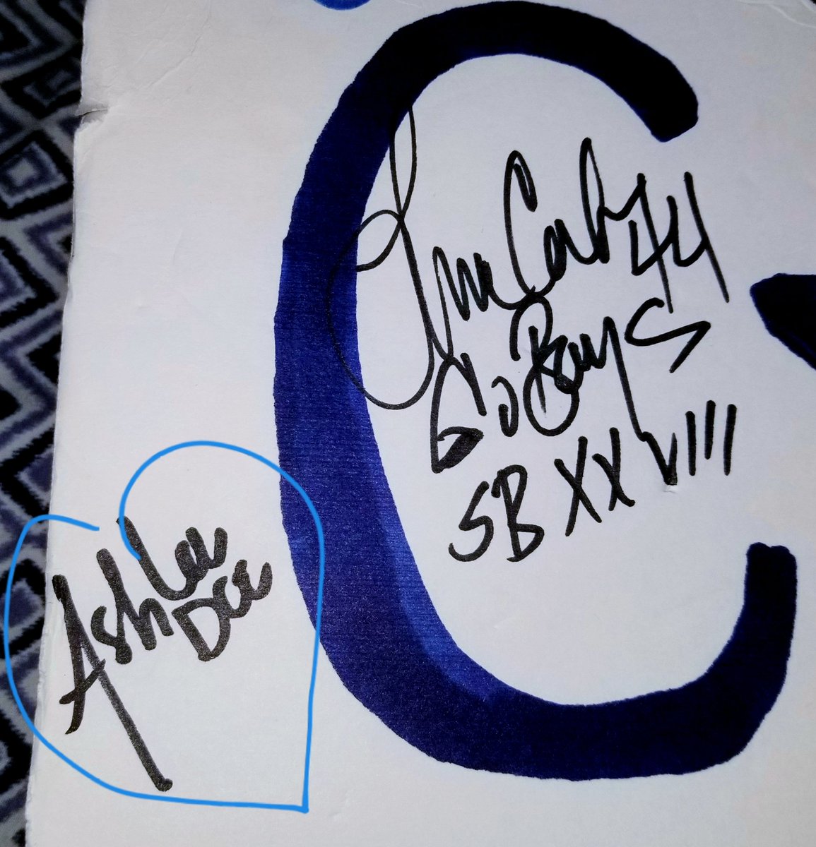 Azul1323's tweet photo. @DCC_Ashlee it was such a pleasure meeting you today! I forgot to get a pic with you:( Thanks 4 signing my sign though & for ur inspiring words! #NotReady2GiveUp #CancerWontStopMeFromCheering4MyBoyz #DC4L #StupidCancer https://t.co/ftp3mxUERy