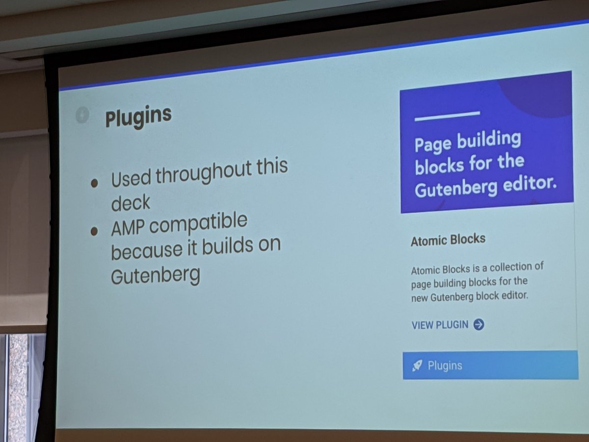 bph's tweet photo. @AtomicBlocks At @wordcampnyc Atomic Blocks got a shout-out from Salvatore Denaro @sdenaro during his talk "Building AMP-first Sites, the WordPress Way" #wcnyc #ampproject https://t.co/JNQMVTQrgv