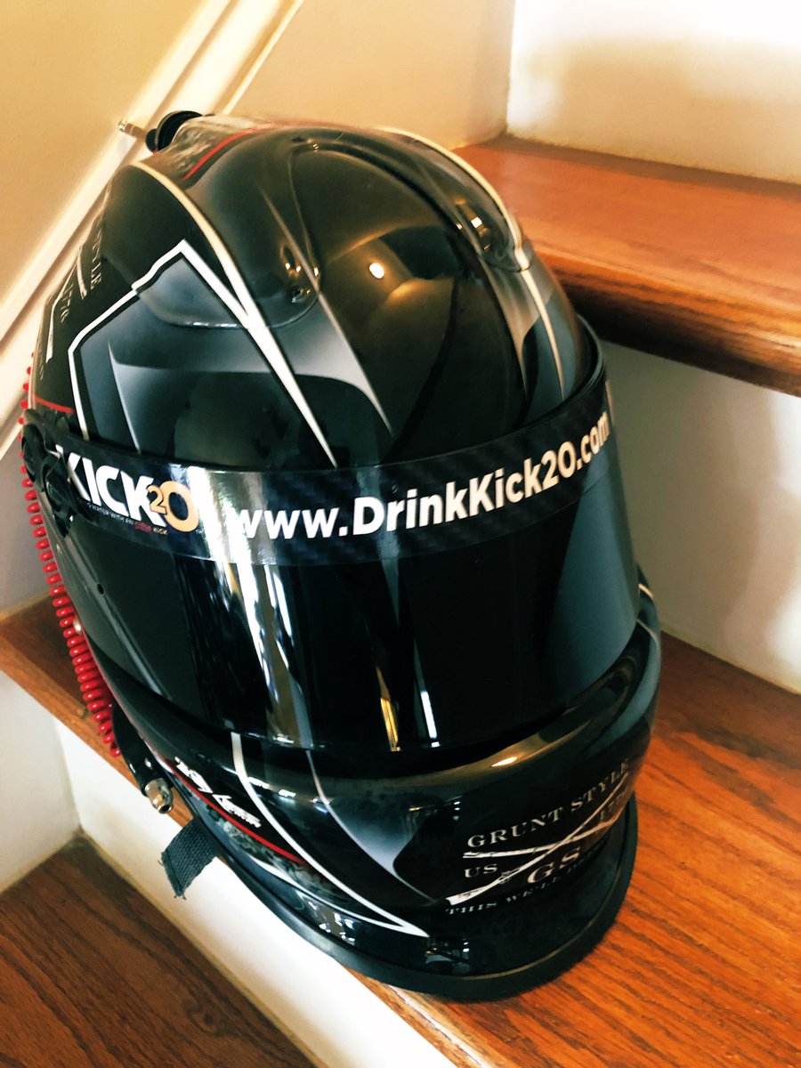 Giveaway! Autographed visor from my Cup Debut at <a href="/MISpeedway/">Michigan International Speedway</a> 

Rules:
1.) follow @spencerboyd and <a href="/Kick2o/">Kick2o Caffeine & Electrolyte Infused Spring Water</a> 
2.) ReTweet and tag a friend 

Winner will be chosen tomorrow 9 am eastern!