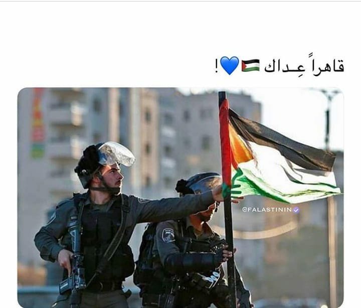 Cuando las sucias y asesinas manos del invasor tocan tu bandera.
#SomosPalestina #PalestinaLibre