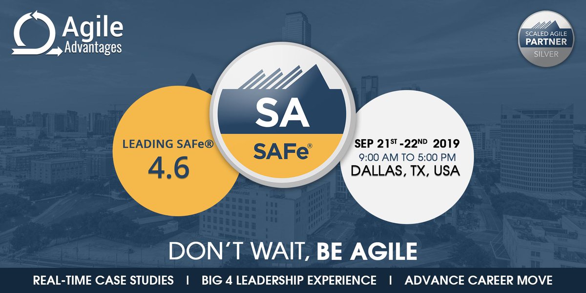 RehanKausar's tweet photo. During this two-day course, attendees will gain the knowledge necessary to lead a Lean-Agile enterprise by leveraging the Scaled Agile Framework (SAFe).

Grab your seat now to visit at https://t.co/4dD50gb4jj

#AgileAdvantages #Agile #LeadingSafe #SAcertification #AgileTraining https://t.co/ZaUv8gYUC9