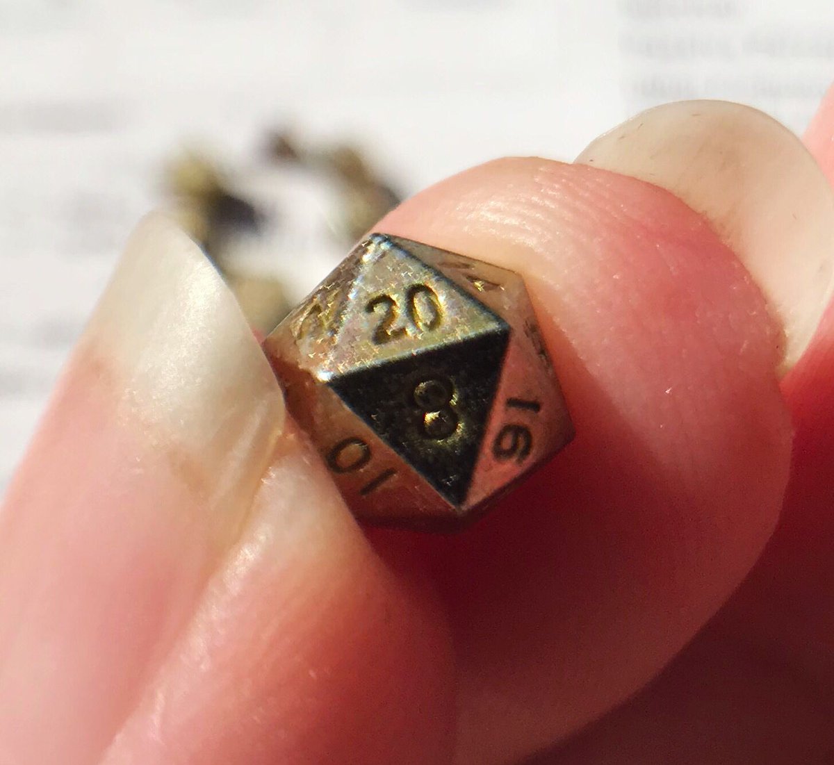 battleaxemage's tweet photo. Look how teeny and cute!! 😍 These dice come to me from Dragonheart Designs’ Kickstarter. There’s a few days left on their campaign, so go check them out and get yours!
#dice #d20 #dnd #dnd5e #ttrpg #dnddice #battlecrazedaxemage #dragonheartdesigns #microdice #metaldice #minidice https://t.co/wpfeOLRCfQ