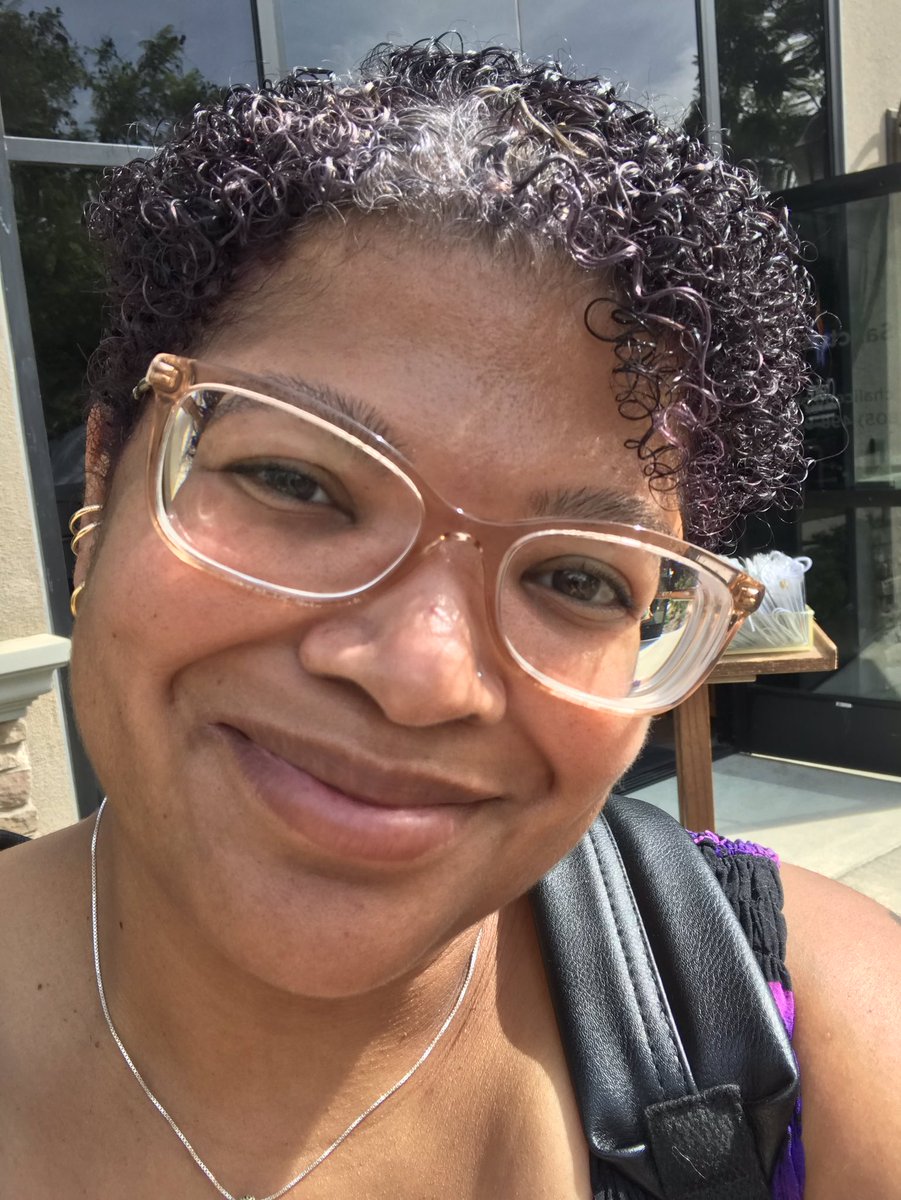 Ayanna Gaines On Twitter Before Pic Me With Purplish Hair Dye