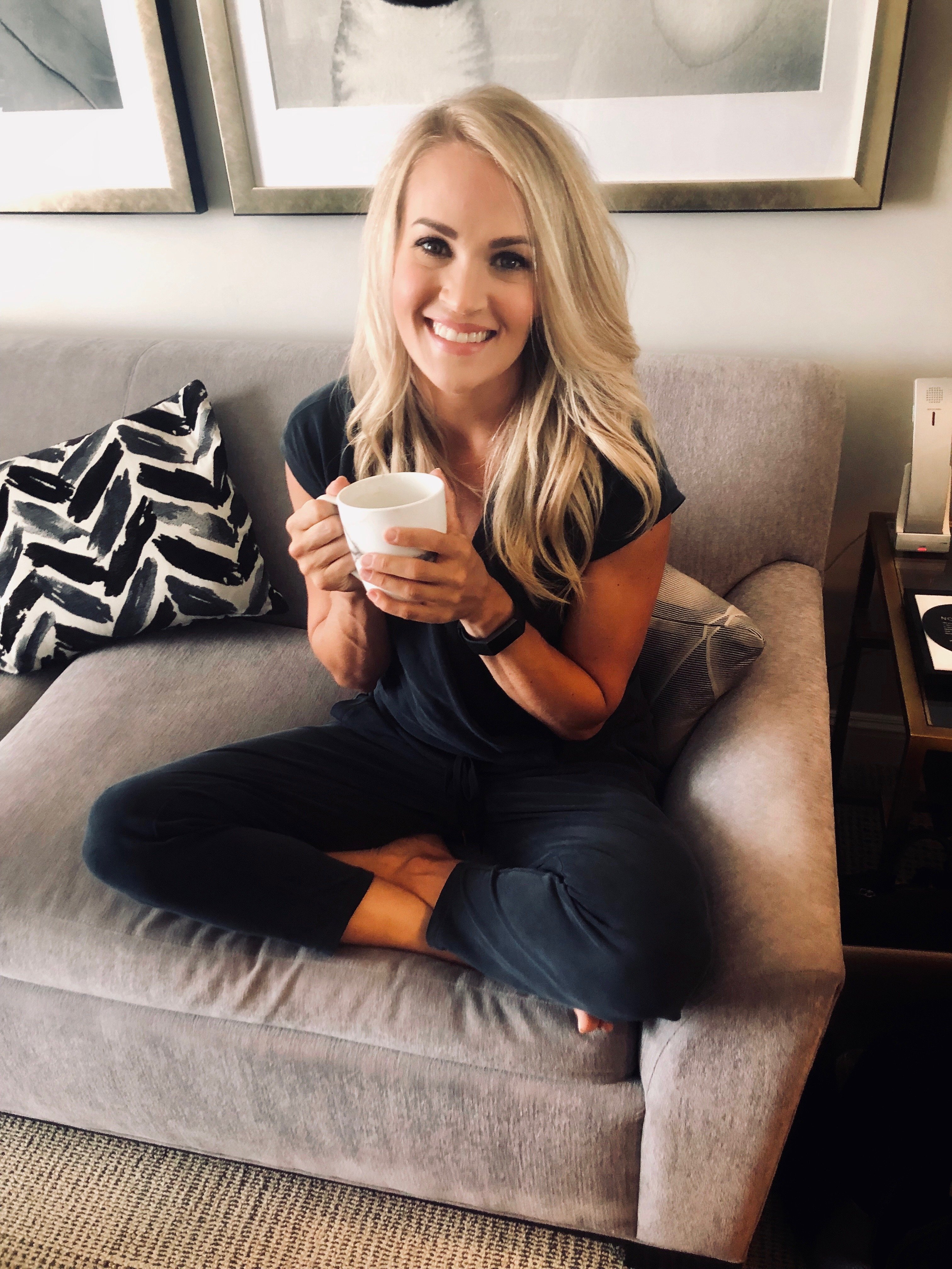 Carrie Underwood on X: Caffeinated and comfy in my @CALIAbyCarrie  jumpsuit!  / X