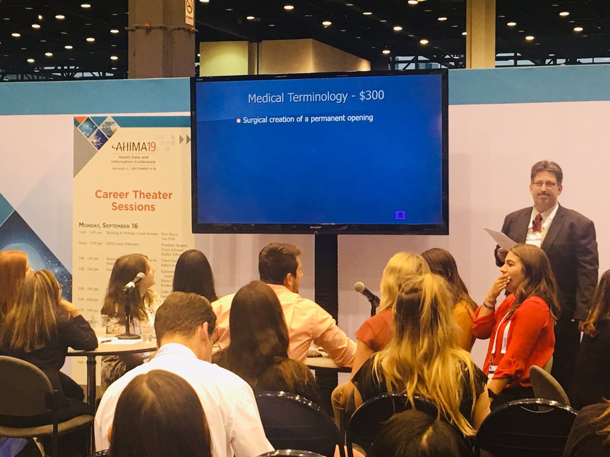 Having a great time meeting <a href="/ScholasticaAlum/">St. Scholastica Alumni Association</a> <a href="/AHIMAResources/">AHIMA</a> #AHIMA19! Our <a href="/StScholastica/">St. Scholastica</a> “team plaid” is representing us well! <a href="/StScholastica/">St. Scholastica</a> students enjoying a game of jeopardy!