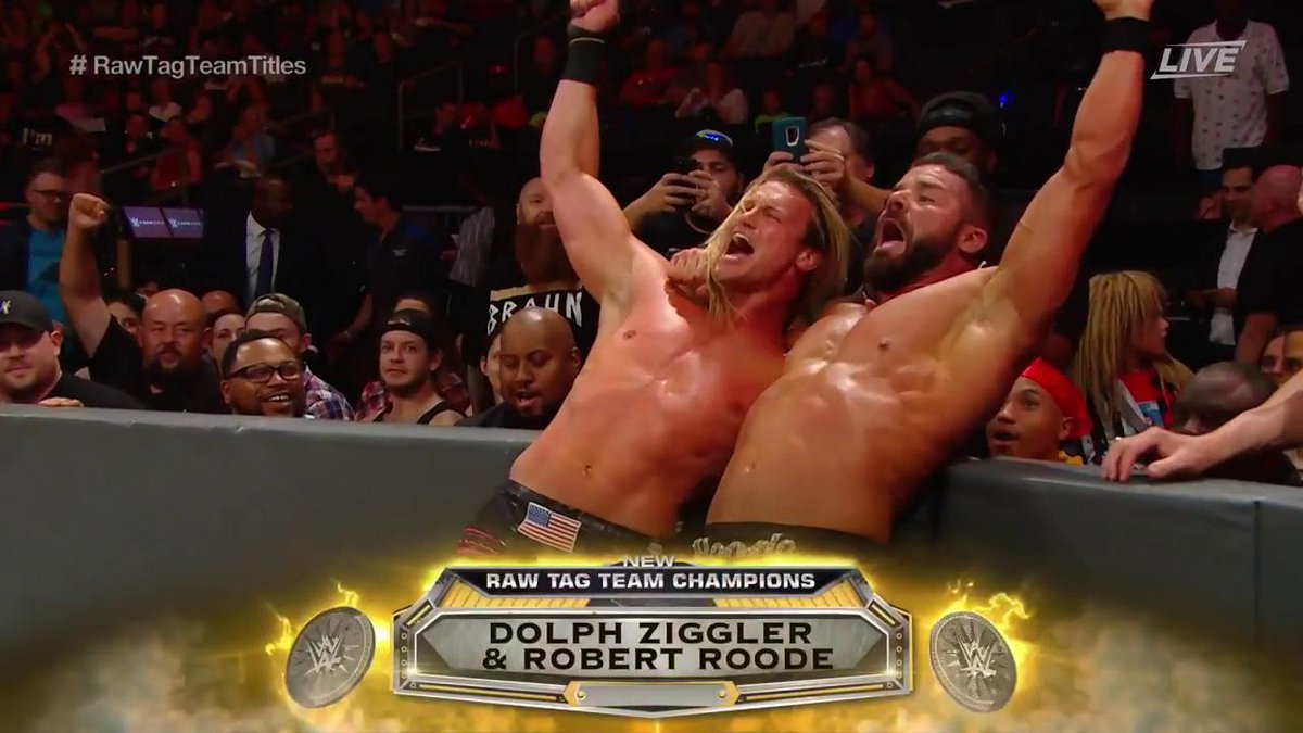 SteelChairMag's tweet photo. "They weren't even a team a month ago!" - @MichaelCole
New #RAWTAGTEAM Champions, @HEELZiggler @RealRobertRoode
#WWEClash #WWE #ClashOfChampions https://t.co/Ym59EEsI57