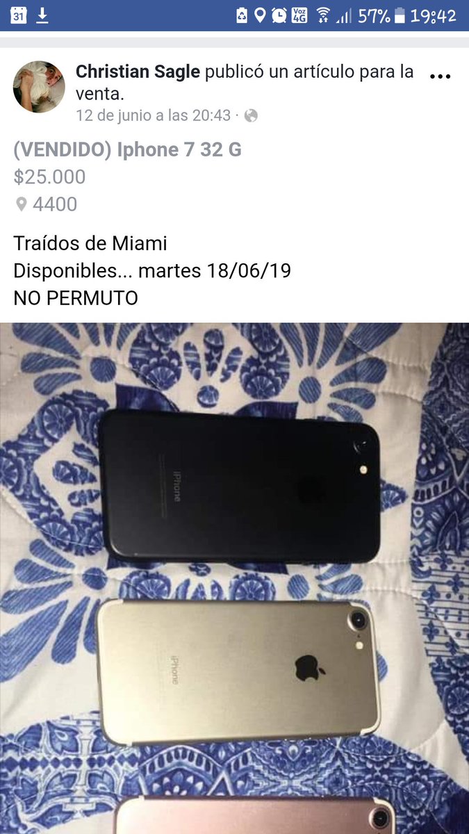 inesita64_'s tweet photo. @elcoya1977 @UrtubeyJM Mirá cómo el amiguito del Feudo #Sagle vende IPhones por FB! https://t.co/F329U7yYY6