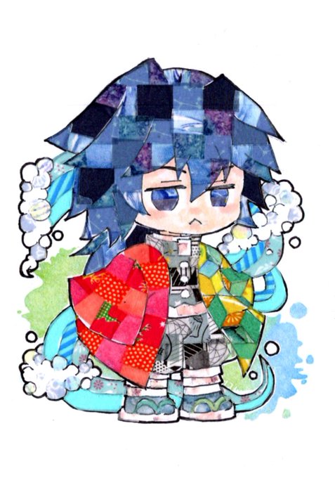 りんさんがTwitterに投稿した冨岡義勇(鬼滅の刃)のイラスト。