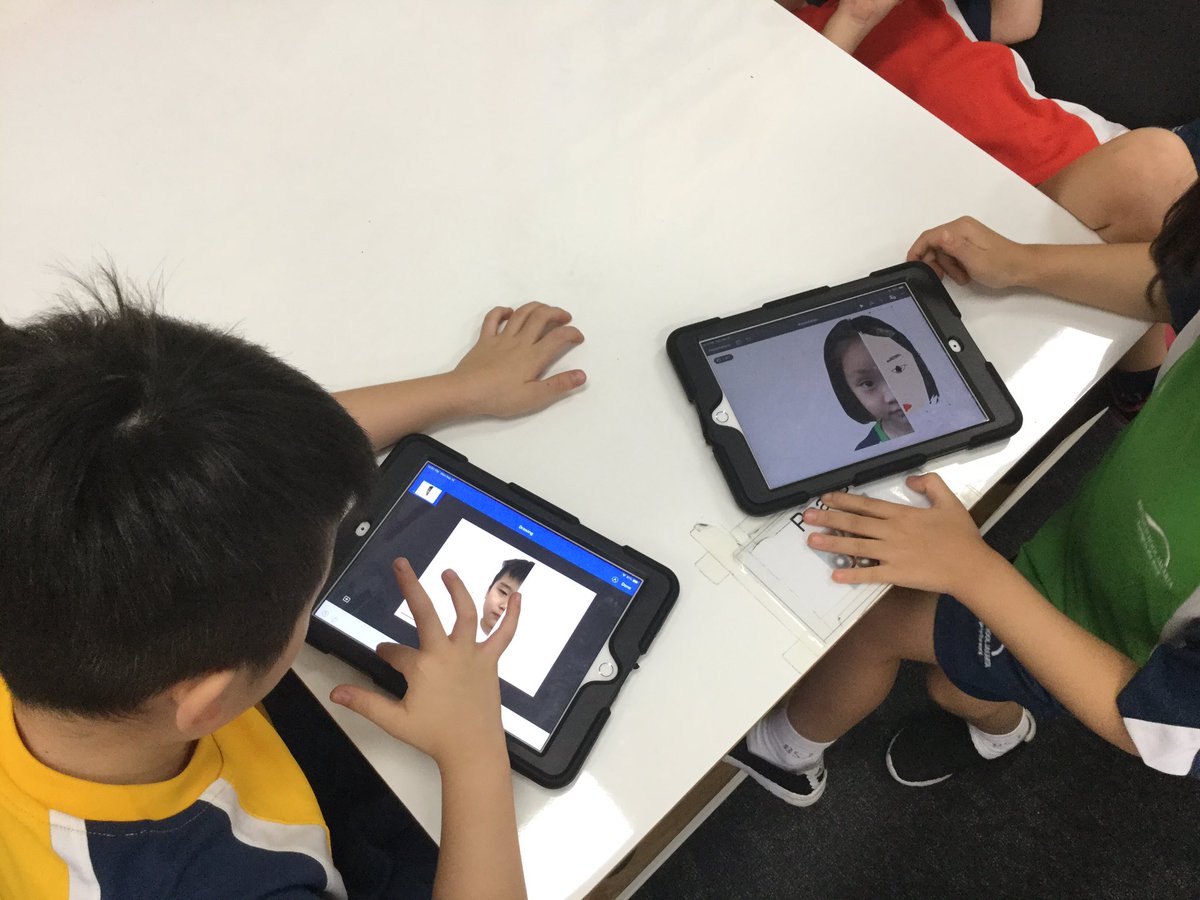 Using #iPaded and keynote to create half and half portraits in Y3 #morethanaschool #bsjinspires in there amazing new classrooms <a href="/ict4school/">Joseph Whittaker</a>