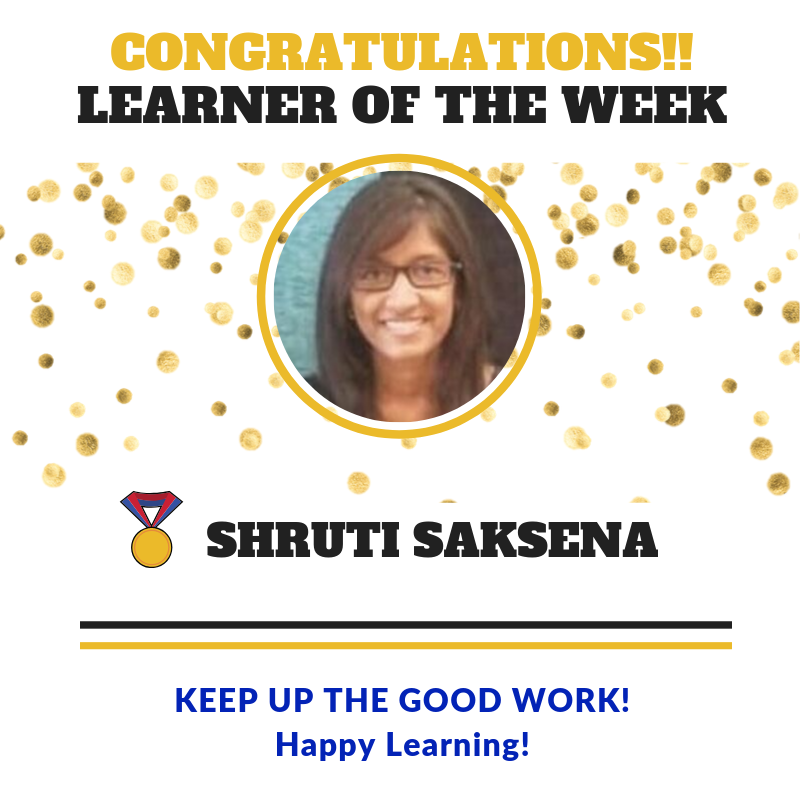 EdYodaHQ's tweet photo. | Here goes Learner for this week ||

Congratulations Shruti Saksena!

Keep Up the Momentum! Happy Learning  :)
.
.
.
#Learner #AvidLearner #Technology #Courses #freelearning #industry4 #jobready #education #learneroftheweek #thisweek #inspiration https://t.co/sUCsNox6pt