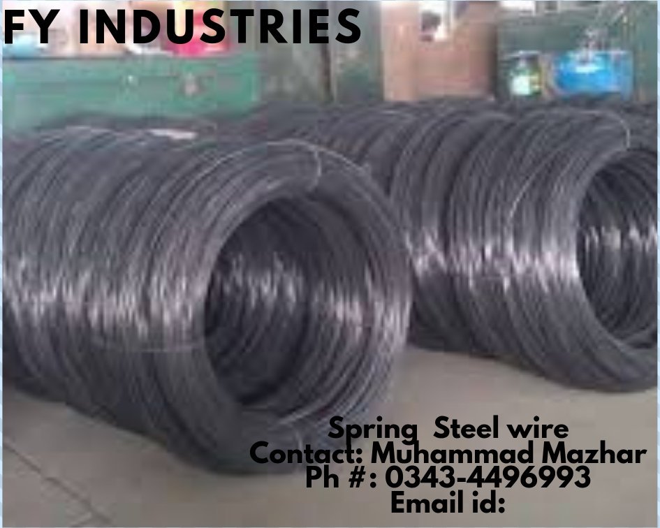 Muhamma37397662's tweet image. FY Industries Private Limited Pakistan.
#SPRINGsteelwire
Contact Person : Muhammad Mazhar
0343 4496993