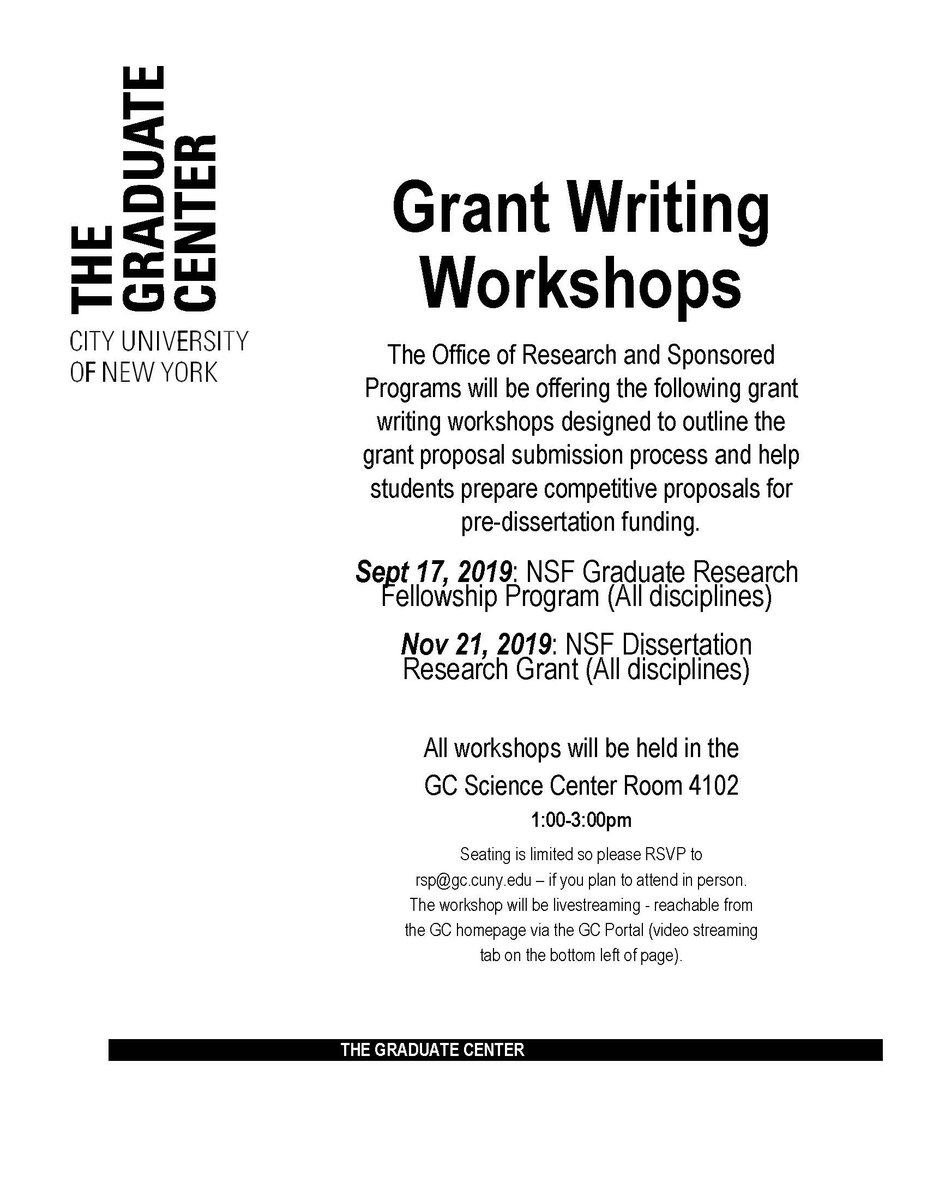 GCsciences's tweet photo. Need funding? Make sure to attend Grant writing workshops for NSF https://t.co/UUzIU8F3MI