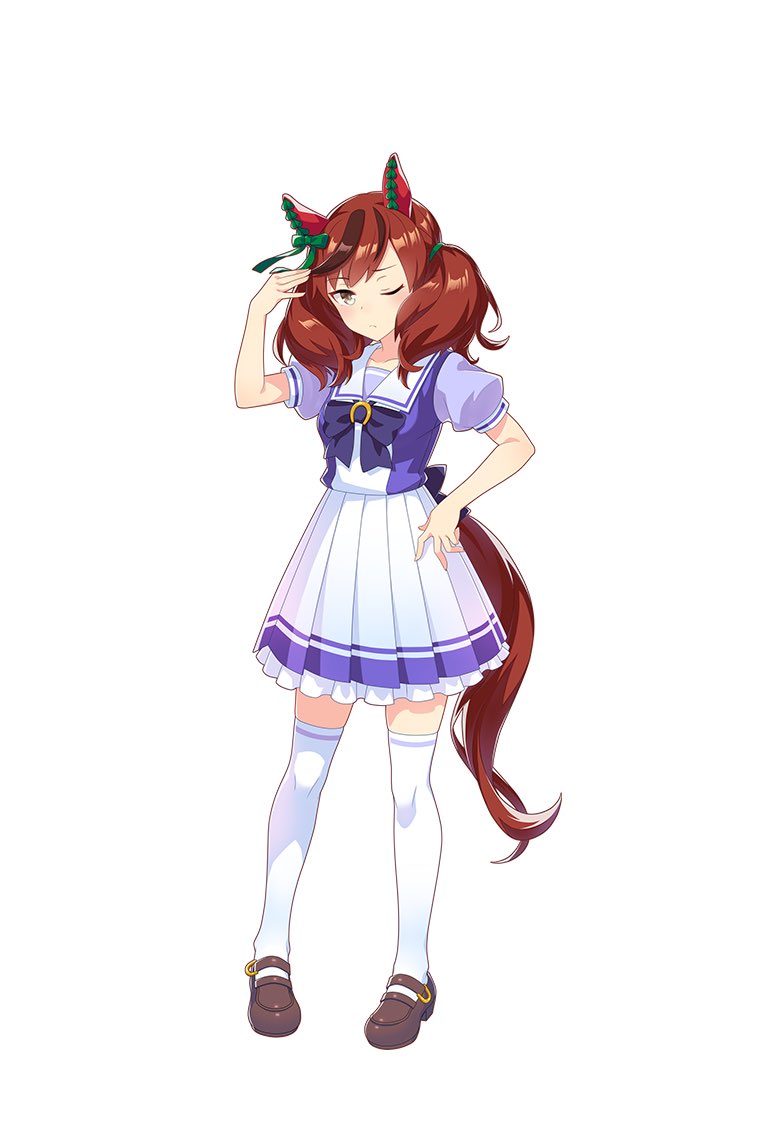 Nice NatureHaving had a long streak of losses, she’s a horse girl with very bad luck. Though she would normally not qualify to attend Tracen Academy, she has outstanding skill and has amazing common sense. She is only held back by her persistent unluckiness.
