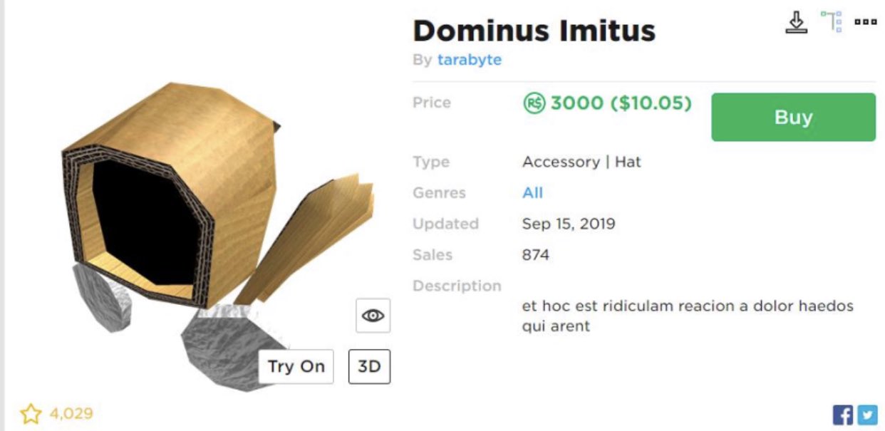 Roblox Cardboard Dominus