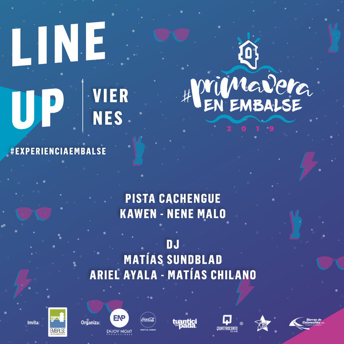 dorianproduc's tweet photo. ¡ Estamos a 5 días de la #PrimaveraEnEmbalse2019!
El LINE UP COMPLETO!
Viernes
Sábado
Domingo
Tu anticipada ACÁ!
#ExperienciaEmbalse
@embalseoficial
@AfterDayProduc1 https://t.co/p8c00R5UQZ