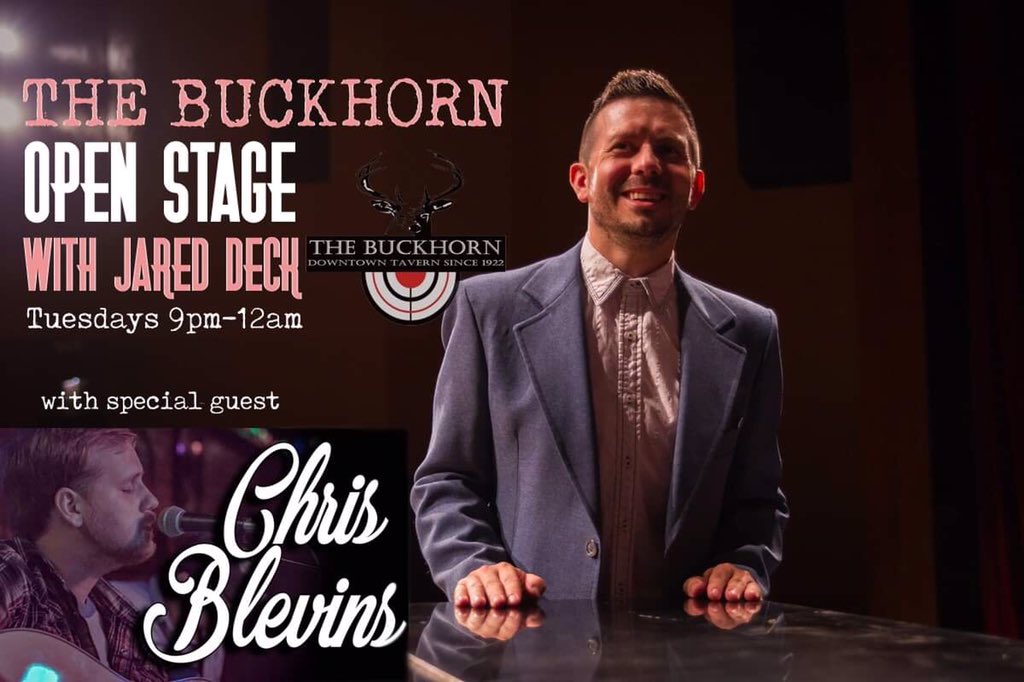 jareddeckmusic's tweet photo. Back at #BuckhornBar this Tuesday with special guest @ChrisBlevinsOK on the #OpenStage!
: : : :
#cushingok #openmic #singersongwriter #stillwater #rootsmusic #americanamusic #americanafest #chrisblevins https://t.co/OWyhj3dktd