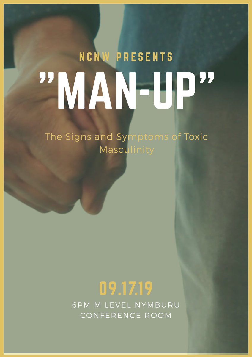 Come out to our GBM this week. We’re discussing Toxic Masculinity. Bring your friends and learn about what we all can do to combat toxic masculinity in our community.