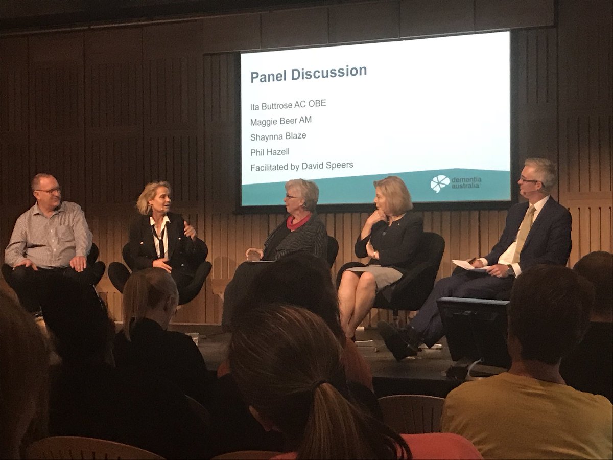 Panel: Need a funded Dementia National Action Plan to tackle the growing pressures: 447,000 people with dementia with new cases daily, &amp; increased pressures on care facilities, hospitals, carers, people with dementia #dementiadoesntdiscriminate <a href="/DementiaAus/">Dementia Australia</a>