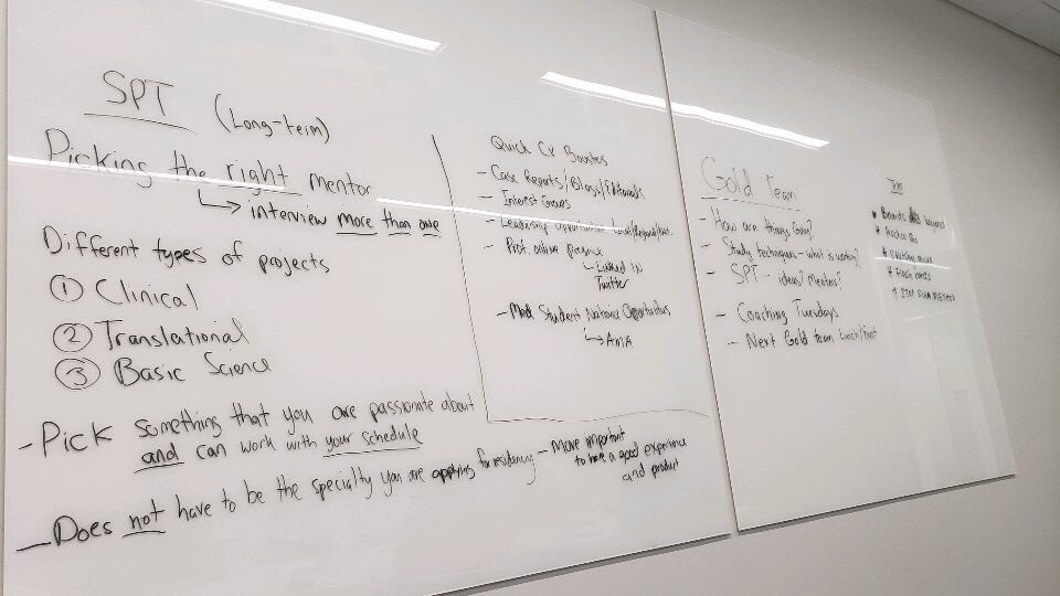 Behind the scenes of coaching at the innovative medical school @fwmdschool - Team Gold “group coach up session” - How has transition been to med school? What study techniques are working and not? What to consider when choosing research mentor/project? <a href="/CoachDaisyMD1/">Coach Daisy MD CPE</a> #MedCoaching