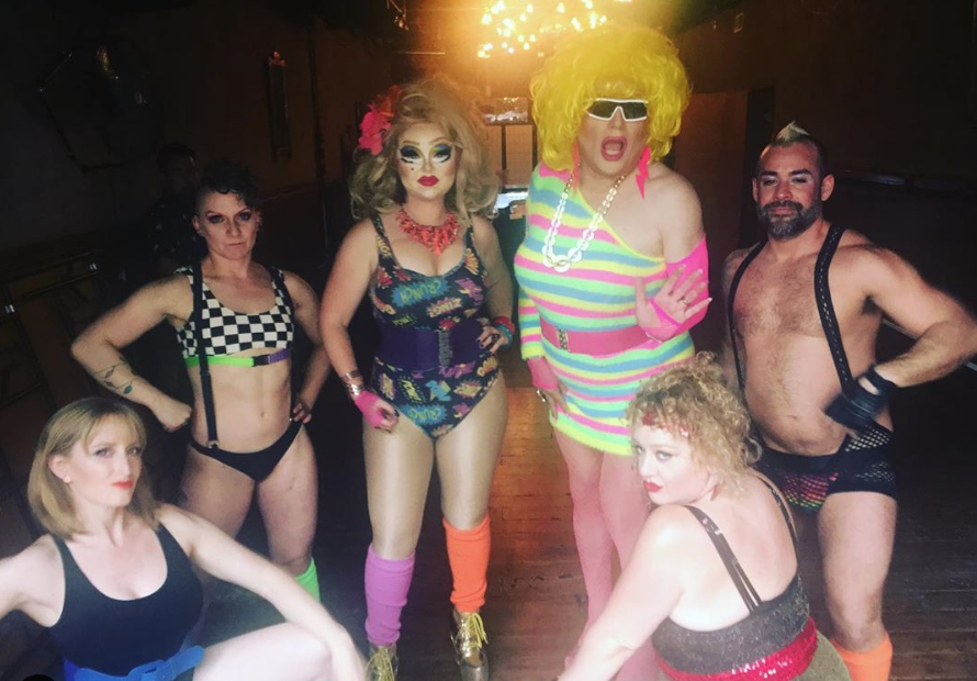 Heklina's tweet photo. With Sexitude dancers at #daytimerealness today @elriosf https://t.co/Ate056iatx