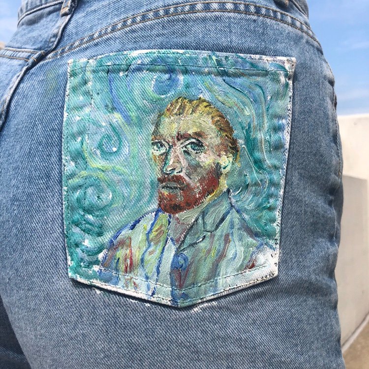 hand painted jeans for sale