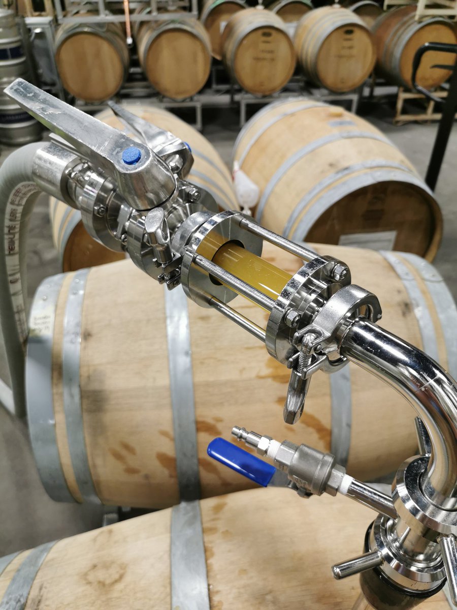 First turbid mash today! This one is being barrel fermented with our <a href="/estbrew/">The Establishment Brewing Company</a> house culture, and uses @originmalting malt, <a href="/redshedmalting/">Red Shed Malting</a> raw wheat, local aged hops (thanks Brandon and <a href="/brewyah/">Jeremy Cowan</a>) #farmhouseAF 😍 so stoked!