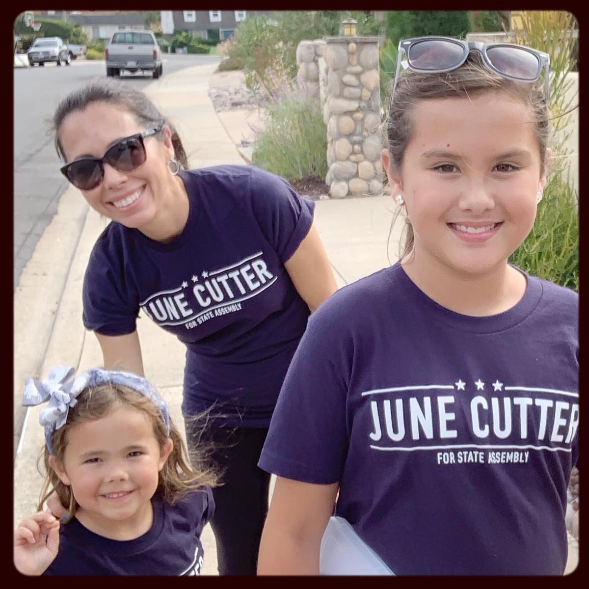 junecutter's tweet photo. Sunday afternoon, walking in Poway with the cutest crew π―ββοΈπ―ββοΈ Thank you Shay and Morgan for volunteering your time today! #KidsForJune #MomsForJune #WalkForJune #TakeBack77 βπ» https://t.co/d7i1VNXsh4